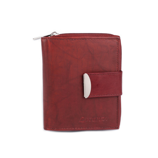 Ladies leather wallet - Red-brown (1 Piece) Ladies leather wallet - Red-brown (1 Piece)