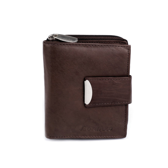 Ladies leather wallet - Red-brown (1 Piece) Ladies leather wallet - Red-brown (1 Piece)
