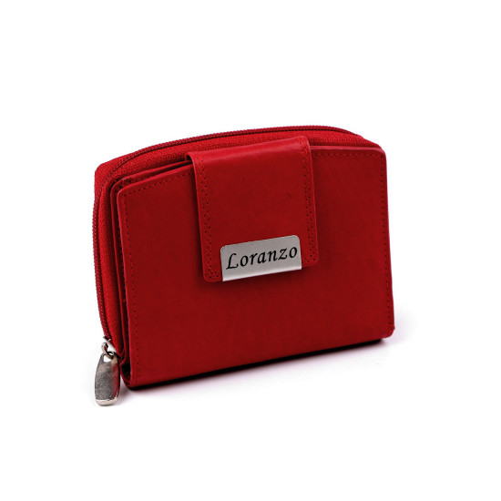 Ladies leather wallet - Red-brown (1 Piece) Ladies leather wallet - Red-brown (1 Piece)