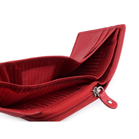 Damen geldbörse aus leder - Rot (1 Stück) Damen geldbörse aus leder - Rot (1 Stück)