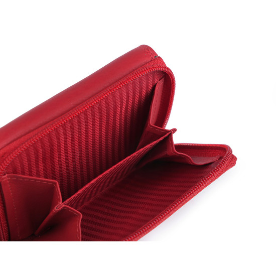 Damen geldbörse aus leder - Rot (1 Stück) Damen geldbörse aus leder - Rot (1 Stück)