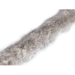 Bordure décorative en fourrure, à coudre, plate, coupée, largeur 5 cm - Crème clair (1 Pièce)