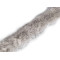 Abbigliamento / passamaneria decorativa, in pelliccia, da cucire, larghezza: 5 cm - Luce cremosa (1 Pezzo)