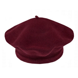 Beret damski / dziewczęcy tonak 100 % wełna - Bordo (1 Sztuka)