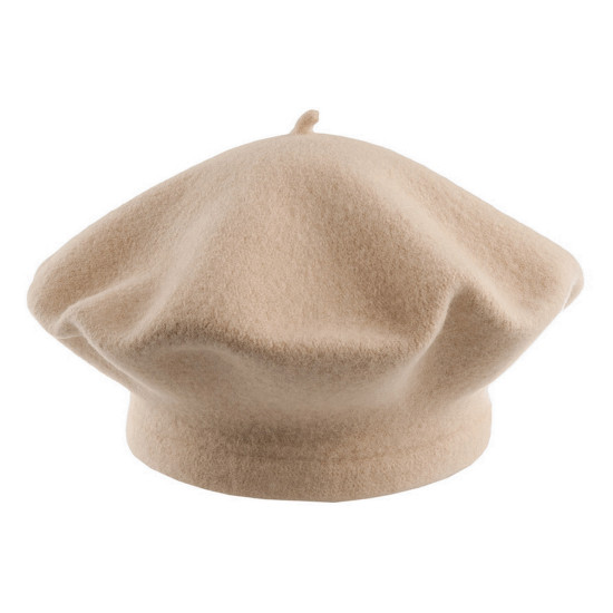 Beret damski / dziewczęcy tonak 100 % wełna - Jasnybeżowy (4 Sztuki) Beret damski / dziewczęcy tonak 100 % wełna - Jasnybeżowy (4 Sztuki)