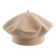 Beret damski / dziewczęcy tonak 100 % wełna - Jasnybeżowy (4 Sztuki) Beret damski / dziewczęcy tonak 100 % wełna - Jasnybeżowy (4 Sztuki)