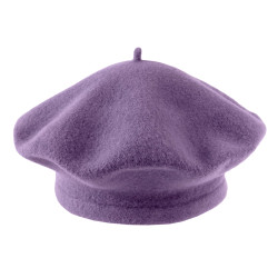 Beret damski / dziewczęcy tonak 100 % wełna - Fioletowy (1 Sztuka)