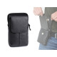 Étui en cuir pour homme/sacoche de ceinture pour téléphone portable, 10,5 x 17 cm - Noir (2 Pièces) Étui en cuir pour homme/sacoche de ceinture pour téléphone portable, 10,5 x 17 cm - Noir (2 Pièces)
