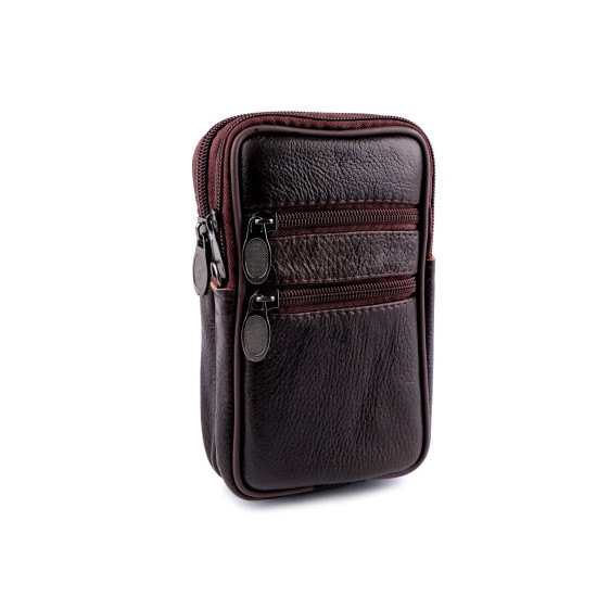 Étui en cuir pour homme/sacoche de ceinture pour téléphone portable, 10,5 x 17 cm - Noir (2 Pièces) Étui en cuir pour homme/sacoche de ceinture pour téléphone portable, 10,5 x 17 cm - Noir (2 Pièces)