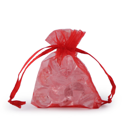 Gift bag 7x8.5 cm organza - Red (100 Pieces) Gift bag 7x8.5 cm organza - Red (100 Pieces)