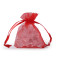 Bolsa de regalo 7x8,5 cm organza - Rojo (100 Piezas)