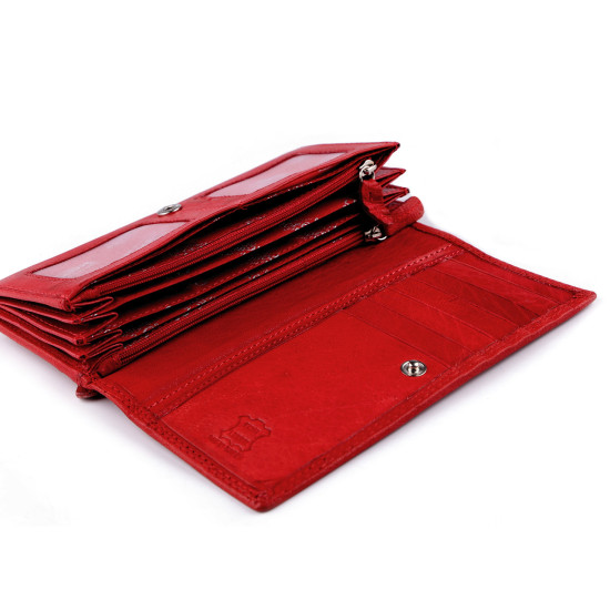 Damen geldbörse aus leder - Rot (3 Stücke) Damen geldbörse aus leder - Rot (3 Stücke)