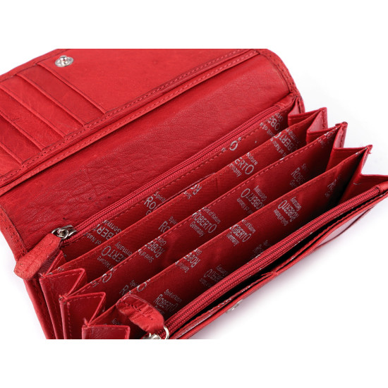 Damen geldbörse aus leder - Rot (3 Stücke) Damen geldbörse aus leder - Rot (3 Stücke)