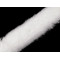Bordure décorative en fourrure, à coudre, plate, coupée, largeur 5 cm - Blanc (1 Pièce)