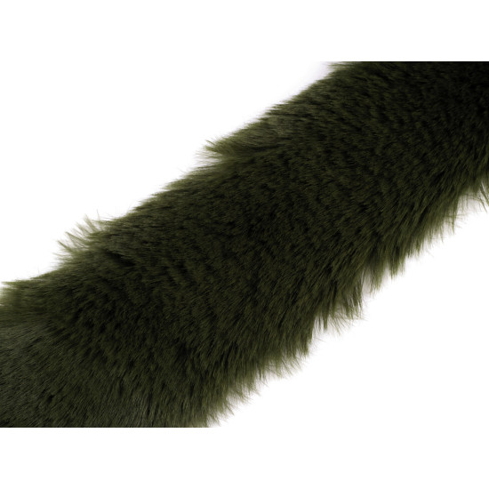 Bordure décorative en fourrure, à coudre, plate, coupée, largeur 5 cm - Noir (1 Pièce) Bordure décorative en fourrure, à coudre, plate, coupée, largeur 5 cm - Noir (1 Pièce)