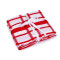 Checkered cotton kitchen towel 50x70 cm, egyptian cotton - Red (12 Pieces)