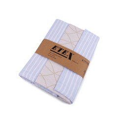 Cotton kitchen towel 50x70 cm, egyptian cotton - Blue light (3 Pieces)