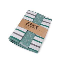 Cotton kitchen towel 50x70 cm, egyptian cotton - Green (3 Pieces)