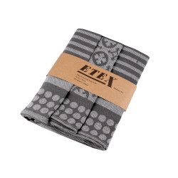 Cotton kitchen towel 50x70 cm, egyptian cotton - Grey (3 Pieces)