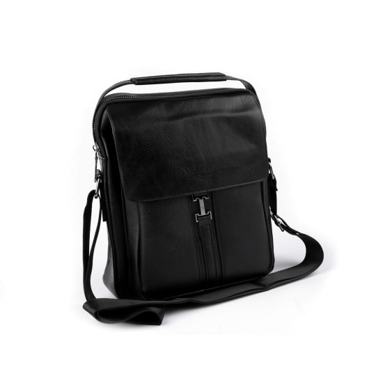 Borsa a tracolla da uomo, dimensioni: 24 x 27 cm - Nero (3 Pezzi) Borsa a tracolla da uomo, dimensioni: 24 x 27 cm - Nero (3 Pezzi)