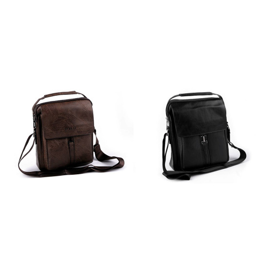Borsa a tracolla da uomo, dimensioni: 24 x 27 cm - Nero (3 Pezzi) Borsa a tracolla da uomo, dimensioni: 24 x 27 cm - Nero (3 Pezzi)