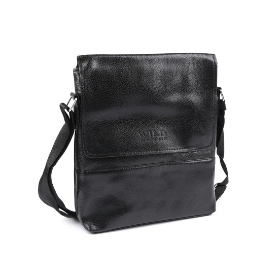 Borsa a tracolla da uomo, dimensioni: 24 x 27 cm - Nero (3 Pezzi) Borsa a tracolla da uomo, dimensioni: 24 x 27 cm - Nero (3 Pezzi)