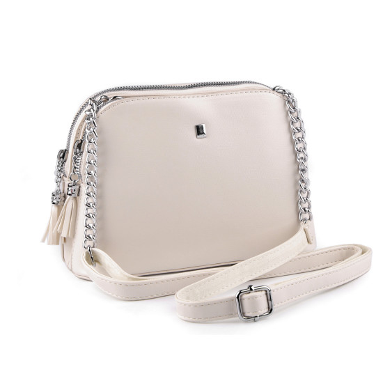 Borsa a tracolla, dimensioni: 23 x 16 cm - Crema più chiaro (3 Pezzi) Borsa a tracolla, dimensioni: 23 x 16 cm - Crema più chiaro (3 Pezzi)