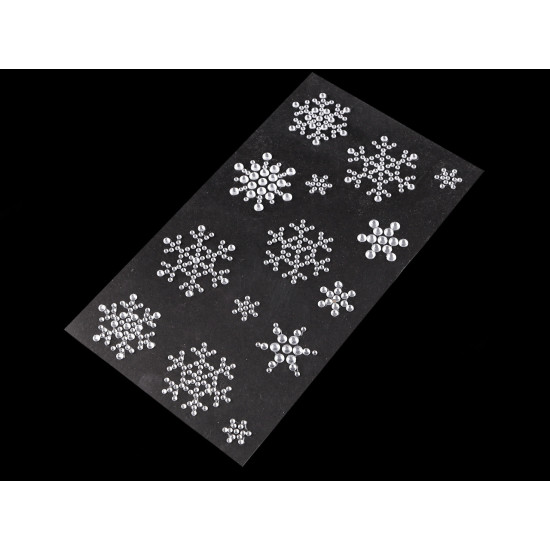Aufkleber aus strass flocken, herzen, sterne - Crystal (1 Karte) Aufkleber aus strass flocken, herzen, sterne - Crystal (1 Karte)
