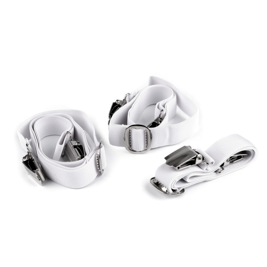 Bed sheet holder straps set of 3 pcs - White (1 Box)
