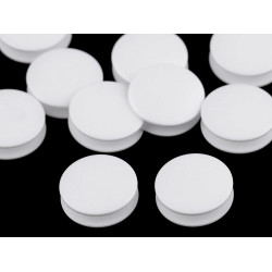 Double linen buttons size 28' - White (10 Pieces)