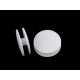 Double linen buttons size 28' - White (100 Pieces)