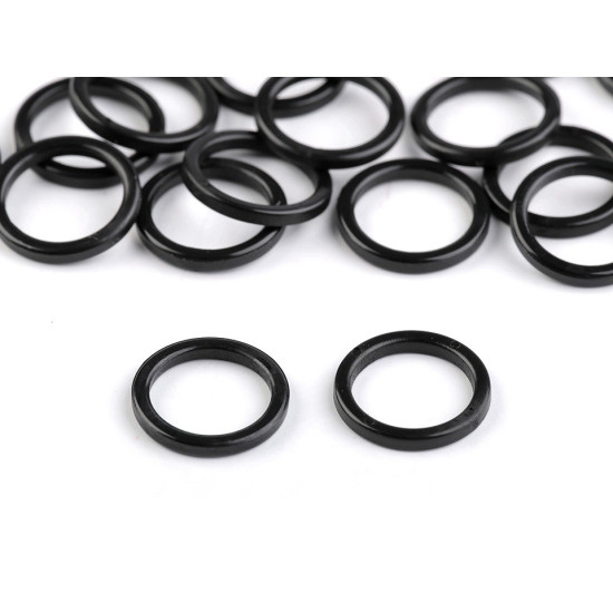 Anillos de sujetador y ajustadores, ancho 12 mm - Negro (20 Piezas) Anillos de sujetador y ajustadores, ancho 12 mm - Negro (20 Piezas)