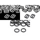 Anillos de sujetador y ajustadores, ancho 12 mm - Negro (20 Piezas) Anillos de sujetador y ajustadores, ancho 12 mm - Negro (20 Piezas)
