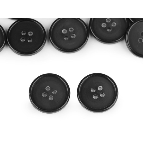 Anzugknopf größe 24", 32" - Schwarz (100 Stücke) Anzugknopf größe 24", 32" - Schwarz (100 Stücke)