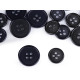 Anzugknopf größe 24", 32" - Schwarz (100 Stücke) Anzugknopf größe 24", 32" - Schwarz (100 Stücke)