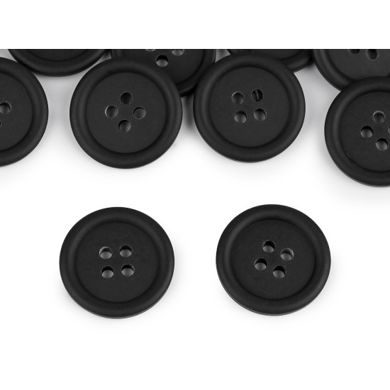 Anzugknopf größe 24", 32" - Schwarz (100 Stücke) Anzugknopf größe 24", 32" - Schwarz (100 Stücke)