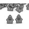 Nasture decorativ clopot, fulg de zăpadă, căsuță - Gri neutral (10 Bucăți)