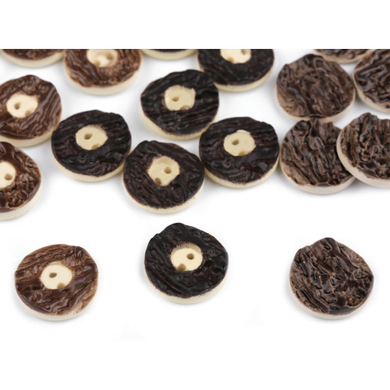 Hunting button size 32' imitation antlers - Darkbrown (100 Pieces) Hunting button size 32' imitation antlers - Darkbrown (100 Pieces)