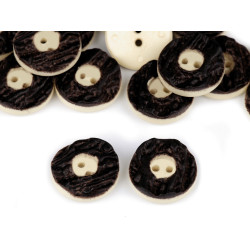 Hunting button size 32' imitation antlers - Darkbrown (100 Pieces)