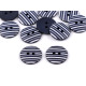 Botón con estampado azul, tamaño 28' - Azul oscuro (10 Piezas) Botón con estampado azul, tamaño 28' - Azul oscuro (10 Piezas)