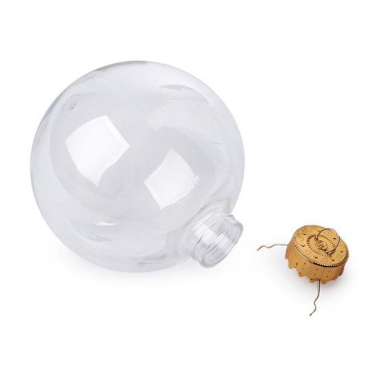 Baňka k dozdobení ø10 cm 2. jakost - Transparent (2 Kusy)