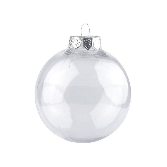 Baňka k dozdobení ø10 cm 2. jakost - Transparent (2 Kusy)
