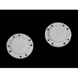 Magnetic button to sew-on ø23 mm - White (10 Sets)