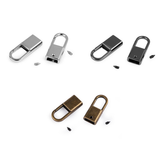 Strap end caps with snap hook, width 9 mm - Black nickel (10 Pieces) Strap end caps with snap hook, width 9 mm - Black nickel (10 Pieces)
