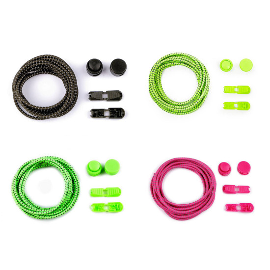 Reflective elastic no-tie laces, length 120 cm - Pink (1 Pair) Reflective elastic no-tie laces, length 120 cm - Pink (1 Pair)