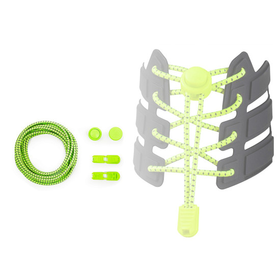 Reflective elastic no-tie laces, length 120 cm - Pink (1 Pair) Reflective elastic no-tie laces, length 120 cm - Pink (1 Pair)
