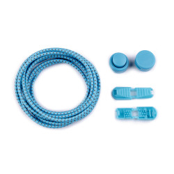 Reflective elastic no-tie laces, length 120 cm - Blue light (1 Pair)