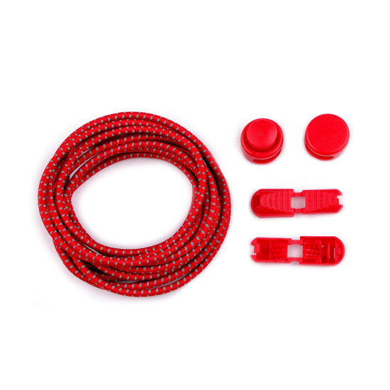 Reflective elastic no-tie laces, length 120 cm - Pink (1 Pair) Reflective elastic no-tie laces, length 120 cm - Pink (1 Pair)