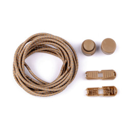 Reflective elastic no-tie laces, length 120 cm - Beige (1 Pair)