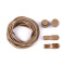 Reflective elastic no-tie laces, length 120 cm - Beige (1 Pair)